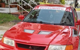 Red Hot Mitsubishi Lancer