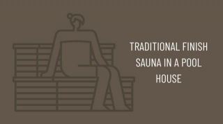 Traditional Finish Sauna In A Pool House