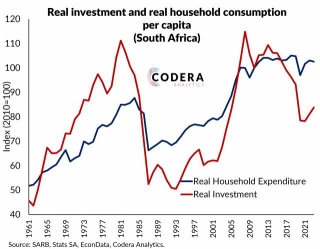 Real Investment And Consumption Per Capita In SA
