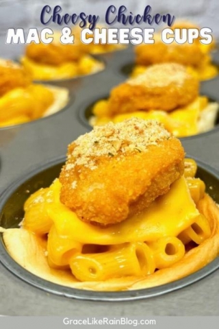 Cheesy Chicken Mac And Cheese Cups Recipe