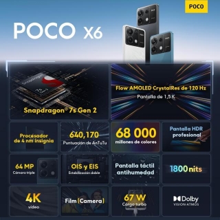 POCO X6 5G, 12GB+256GB NFC, Snapdragon 7S Dual SIM