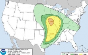 Severe Storms Expected in the Plains and Midwest
