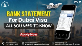 Bank Statement For Dubai Visa In 2024