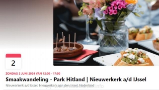 2 Juni 2024 Ook Een Smaakwandeling Rondje Nieuwerkerk & Park Hitland
