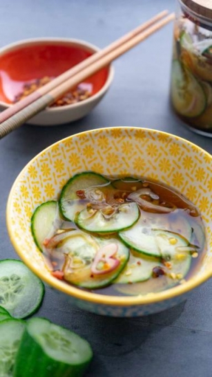 Asian Pickled Cucumbers