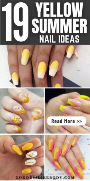 Yellow Nail Designs For Summer: 19 Cute Ideas To Try