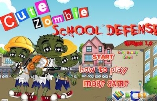Cute Zombie School Defense