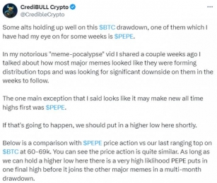 PEPE Token Shows Resilience Amidst Bitcoin Market Pullback