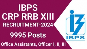 IBPS CRP RRB XIII For 9995 Posts Recruitment 2024
