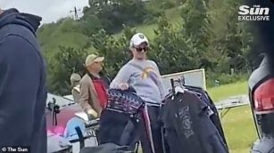 EastEnders’ Tamzin Outhwaite Tries To Fly Under The Radar In Hat And Shades As She ‘struggles To Flog T-shirts And Posters Of Herself At Car Boot Sale’