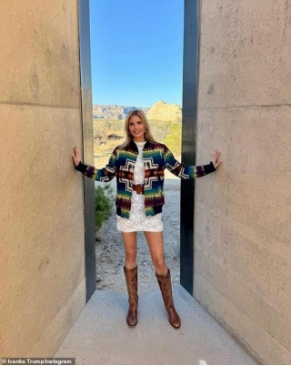 Ivanka Trump Flaunts Her Toned Legs In Mini Dress And Tribal Jacket As She Shares A Passionate Kiss With Husband Jared Kushner At Lavish $6K-a-night Amangiri Resort In The Utah Desert