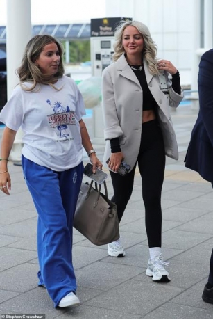 Luke Shaw’s Girlfriend Anouska Santos And Jordan Pickford’s Wife Megan Pickford Lead The First WAGs Heading To Germany Ahead Of England’s First Euro 2024 Tie Against Serbia