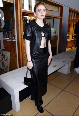 Sadie Sink Flashes Her Bra In A Sleek Black Co-ord As Stranger Things Star Makes A Front Row Appearance At The Chanel Cruise Show In Marseille