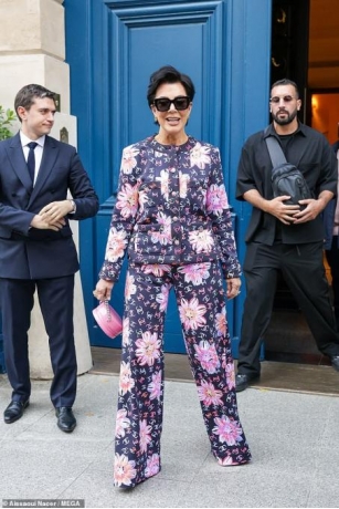 Kris Jenner Kicks Off Paris Fashion Week In Floral Chanel Outfit… After Ex Caitlyn Jenner Failed To Receive Father’s Day Wishes From Their Daughters Kendall And Kylie Jenner