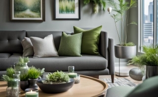 Urban Oasis: Grays And Greens For A Modern City Retreat
