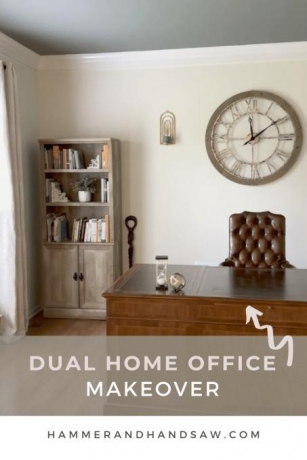 DIY Home Office Makeover For Two