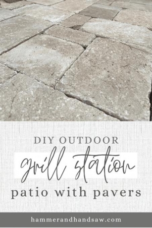 DIY Outdoor Kitchen Patio Grill Station With Pavers