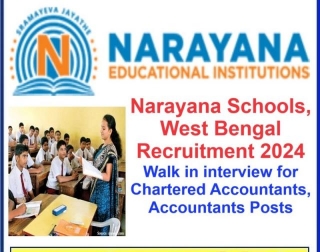 Narayana Schools, West Bengal Recruitment 2024 - Walk In Interview For Chartered Accountants, Accountants Posts