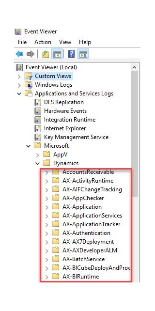 Searching In Event Viewer For #MSDyn365FO