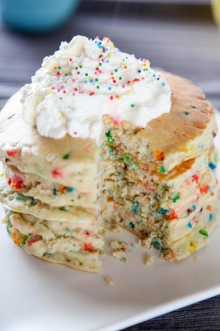 Irresistible Funfetti Cake Batter Pancakes