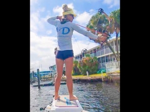 Girl Destroys Massive Saltwater Fish With Bow & Arrow!