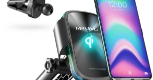 Rexing X5 Motorized Wireless Qi Charging Car Mount With Automatic Sensing Clamping