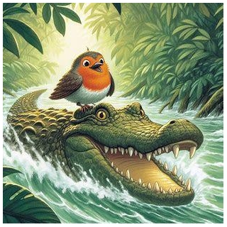 Crocodile And Robin: An Unlikely Friendship