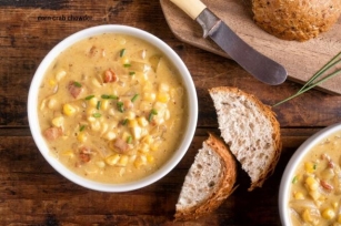 Savor The Comfort In Every Spoonful Of Homemade Corn Crab Chowder