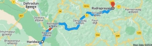 Haridwar To Rudraprayag Distance