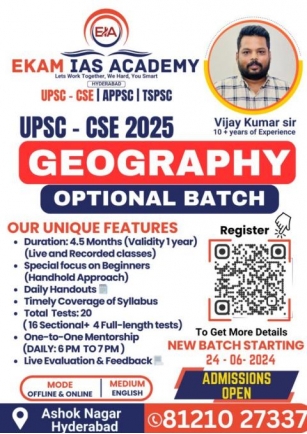 Best Geography Optional Coaching In Hyderabad