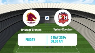 Brisbane Broncos - Sydney Roosters | Fri, 03 May 2024