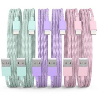 6 Pack MFi Certified Fast Charging IPhone Cables