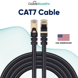CAT7 Black Ethernet Cable LAN Shielded Patch Cord