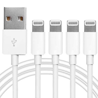 4Pack Apple MFi Certified Lightning USB Charging Cables