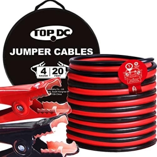 TOPDC 4 Gauge 20ft Jumper Cables For Vehicles