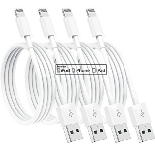 4 Pack Apple MFi Certified 6ft Lightning Cables