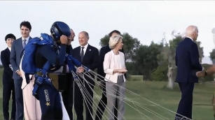 Watch: Biden Wanders Off On His Own At G7 Meeting Like A Dementia Patient