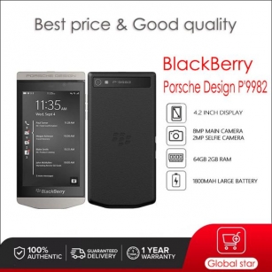 BlackBerry Porsche Design P'9982 Refurbished Original Unlocked Cellphone 64GB 2GB RAM 12MP Camera Free Shipping