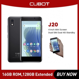Cubot J20, 4-Inch Mini Smartphone, 16GB ROM (128GB Extended), Dual SIM Dual 4G Celulares, Android 12 Mobile Phones, 2350mAh, GPS