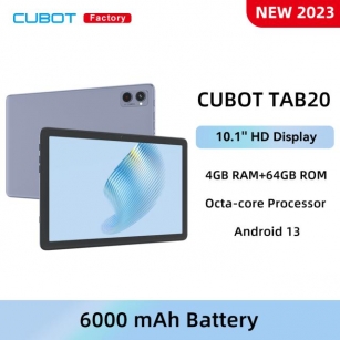 Cubot TAB 20 Tablet Android 13 10.1'' HD Display Octa-core Processor 4GB+64GB 6000 MAh Battery GPS Tablets PC