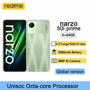 Realme Narzo 50i Prime Smartphone Powerful Octa-core Processor 6.5'' Large Display 5000mAh Battery 8MP AI Camera Cellphone