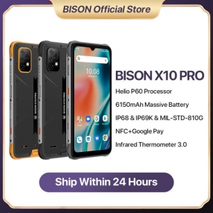 UMIDIGI BISON X10 Pro IP68 & IP69K Global Version Smartphone NFC 4GB 128GB Helio P60 Octa Core 6.53