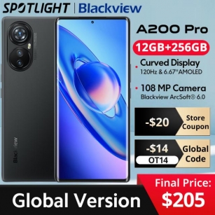 【World Premiere】Blackview A200 Pro 12GB 256GB 120HZ AMOLED Curved Display 108MP Camera MTK Helio G99 66W Fast PD 5050mAh