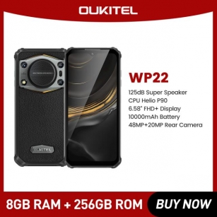 Oukitel WP22 Rugged Smartphone 8GB+256GB Android 13 Mobile Phones 6.58