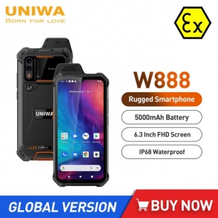 UNIWA W888 ATEX Explosion Proof IP68 Cellphones Andriod 11 4GB 64GB 6.3