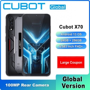 Cubot X70 6.583 Inch FHD+ Smartphone Android 13 Helio G99 24GB+256GB 100MP Camera NFC 5200mAh Battery Dual SIM Phone