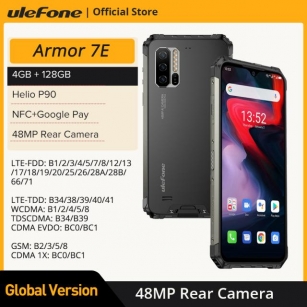Ulefone Armor 7E Rugged Mobile Phone Helio P90+128G Smartphone 2.4G/5G WiFi Waterproof IP68 Global Version Android 10 NFC/48MP