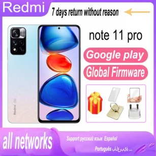Xiaomi Redmi Note 11 Pro 5G 8G 256G Global Version Cellphone Smartphone 108MP Camera MediaTek Dimensity 920 5G,5160 MAh