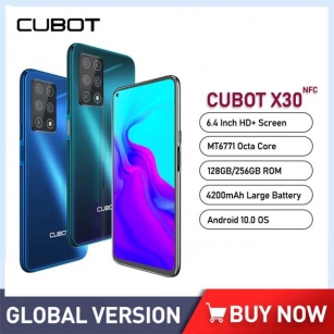 Cubot X30 Android 10.0 Smartphones Helio P60 8GB+128GB/256GB 6.4 Inch FHD 48MP Five AI Cameras Mobile Phone 4200mAh Battery NFC