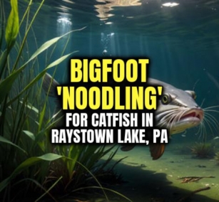 BIGFOOT 'NOODLING' For Catfish In Raystown Lake, Pennsylvania